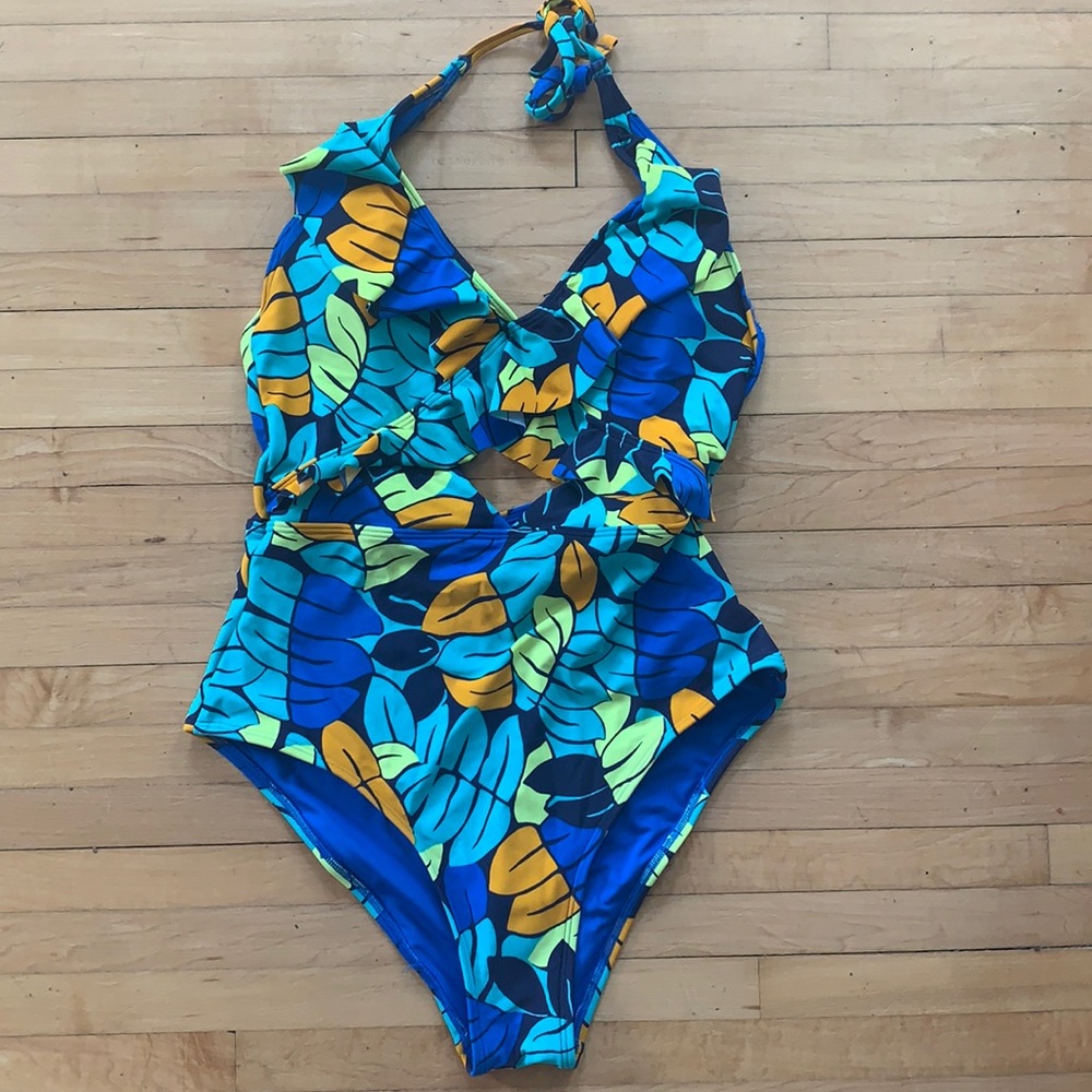 Aerie Ruffled One Piece Swimsuit